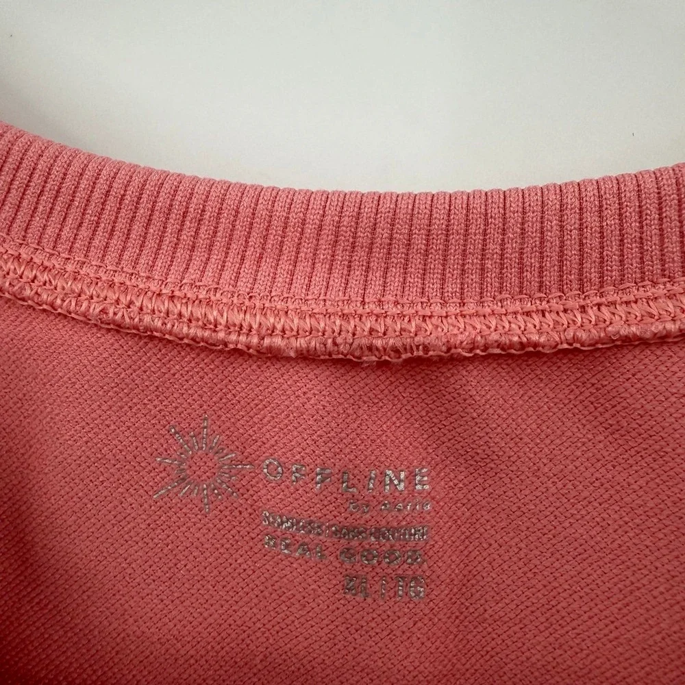 Women's OFFLINE By Aerie Sidewalk Seamless Cropped T-Shirt size xl - Picture 2 of 8